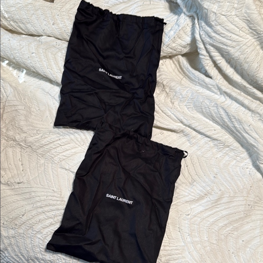Saint Laurent Black Logo Dust Bags